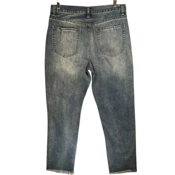 Nature Denim Women’s Distressed Ripped‎ Straight Raw Hem Street Wear Jeans 13 - Picture 2 of 7